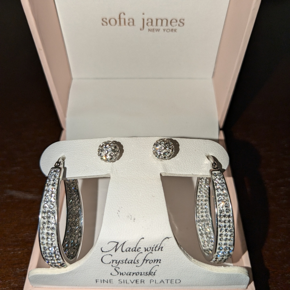 Sofia James Fine Silver Plated Earrings